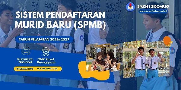 SPMB SMKN 1 Sidoarjo 2026-2027 Resmi Dibuka